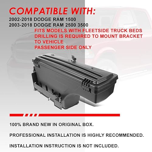 Vista 6 de Auto Dynasty Caja de herramientas compatible con Dodge Ram 1500 2500 3500 02-18