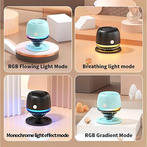 Miniatura 6 de IPX67 - Altavoz Bluetooth impermeable para ducha, altavoces magnéticos, altavoz Bluetooth de inducción inalámbrico con 6 luces RGB, regalo ideal
