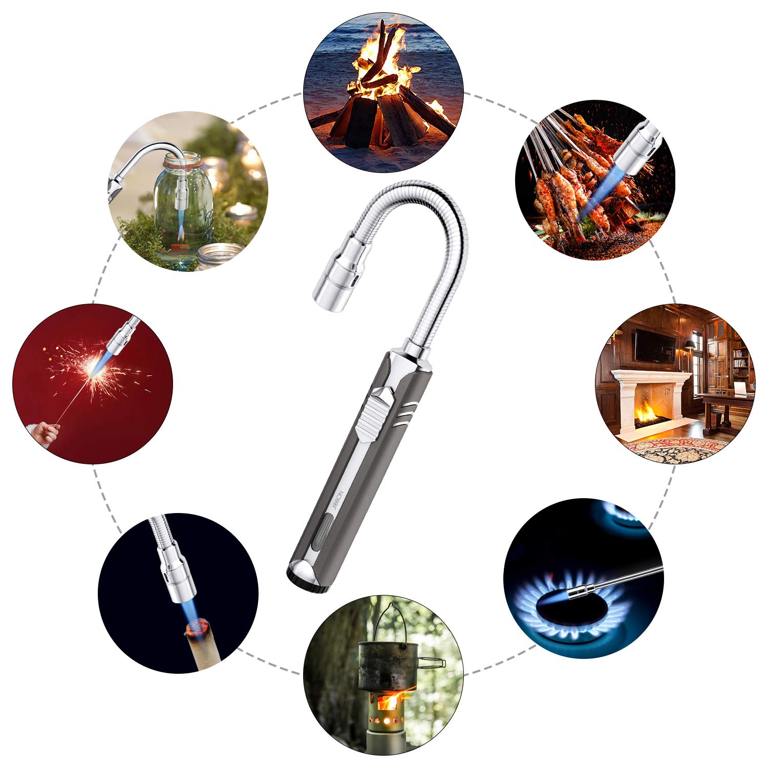 Butane Lighter Long Butane Torch Lighter Refillable Jet Lighter