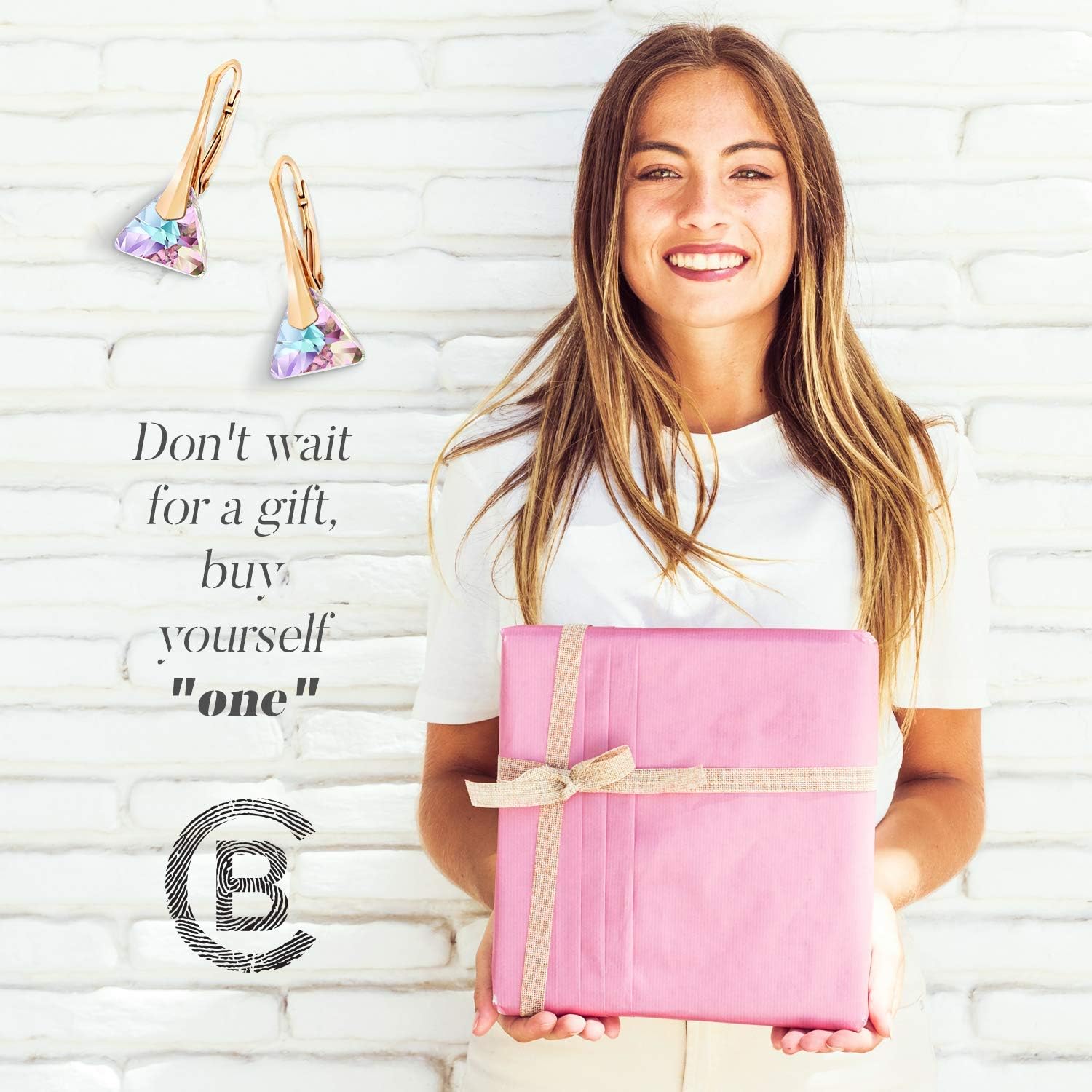 Chic Bijoux Austrian Crystal Earrings for Women Dangling, with 925 Sterling Silver Leverbacks, Gemstone Earrings for Ladies, Jewelry for mom - Image 5