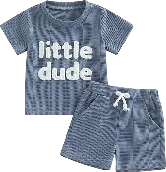 Toddler Boys Shorts Short Sleeve Tops + Short Set Outfits