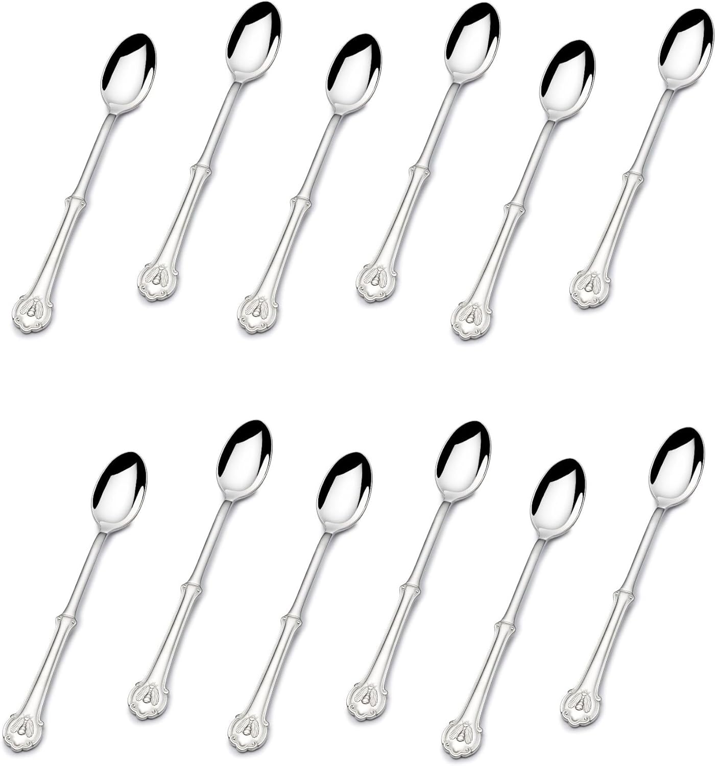 Wallace Napoleon Bee 18/10 Stainless Steel Iced Beverage Spoon (Set of Twelve)