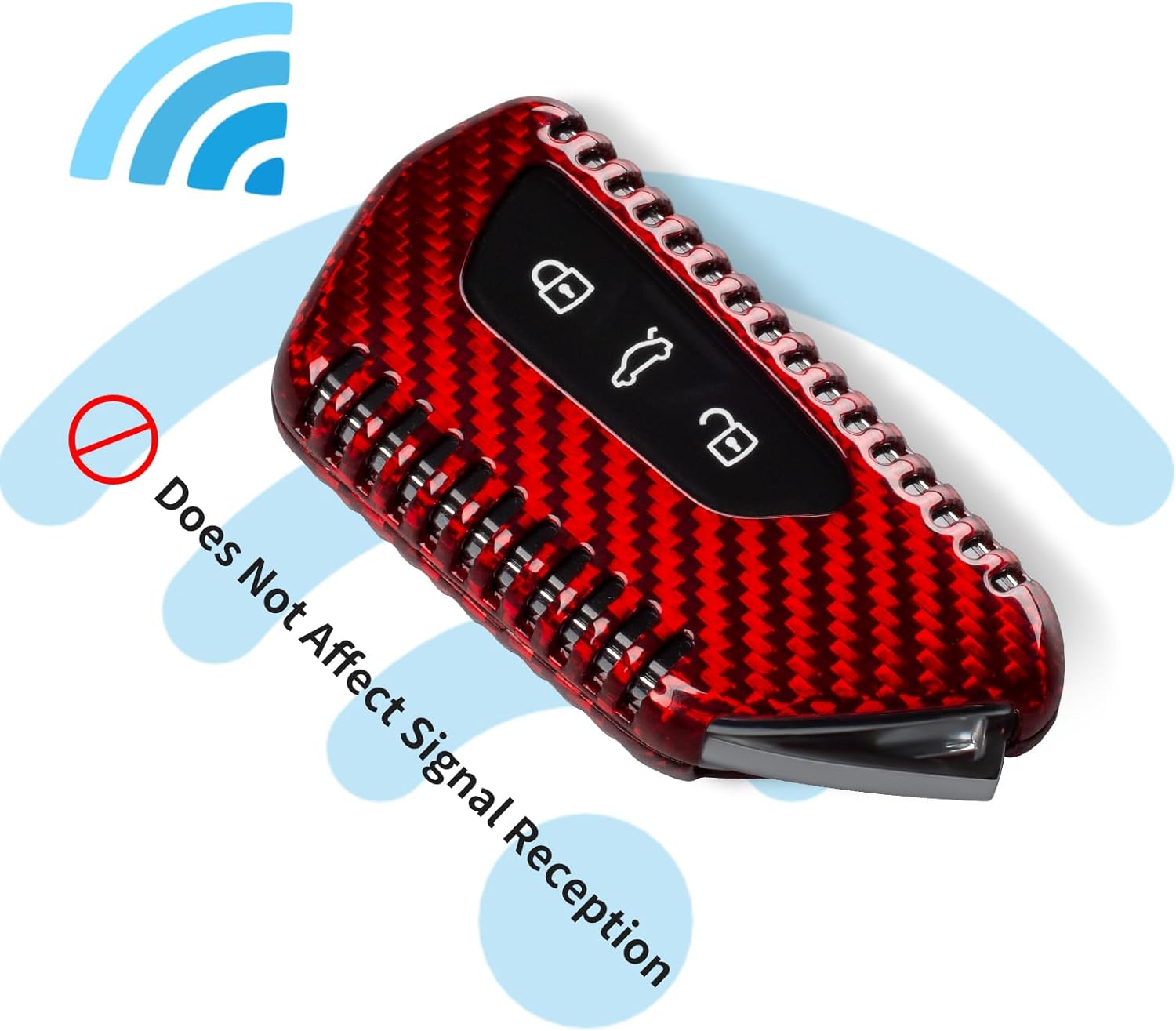 T-carbon Key Fob Cover Fits VW Atlas Mk 8 Golf R Polo Tiguan ID3 ID4 Buzz 2020-2025;Glass Fiber Key Shell Fits Skoda Octavia Kodiaq Karoq;Key Case Compatible with Seat Cupra Ateca Leon Accessories