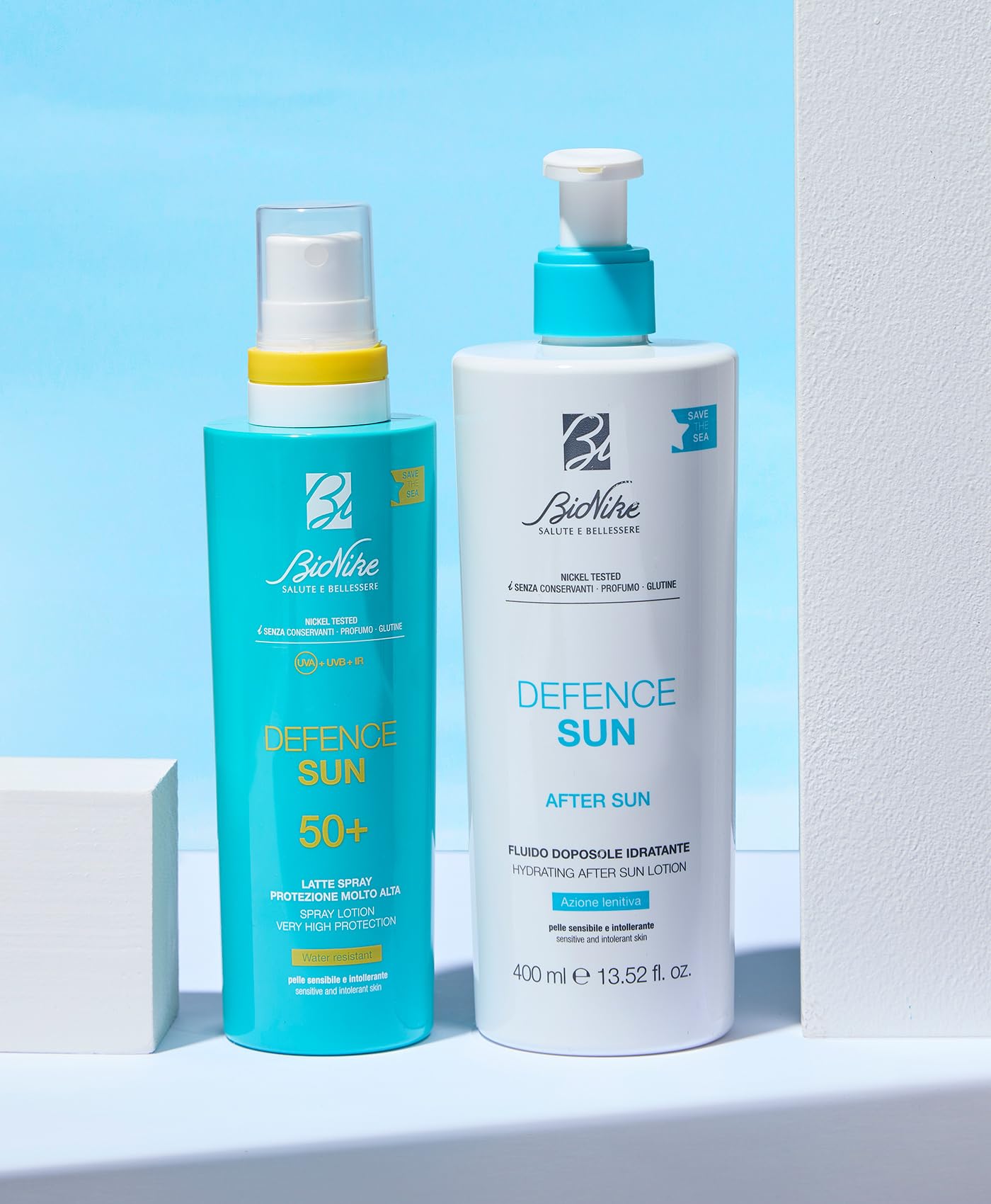 Bionike Defence Sun - Fluido Doposole Corpo Idratante per Pelli Sensibili e Intolleranti, Azione Riparatrice e Antiossidante, Riduce Rossore e Contrasta Secchezza della Pelle, 400 ml
