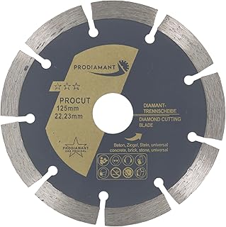 Disco de corte de diamante PRODIAMANT universal 125 x 22,2 mm hormigón, piedra, ladrillo Disco de diamante 125mm segmento 10mm