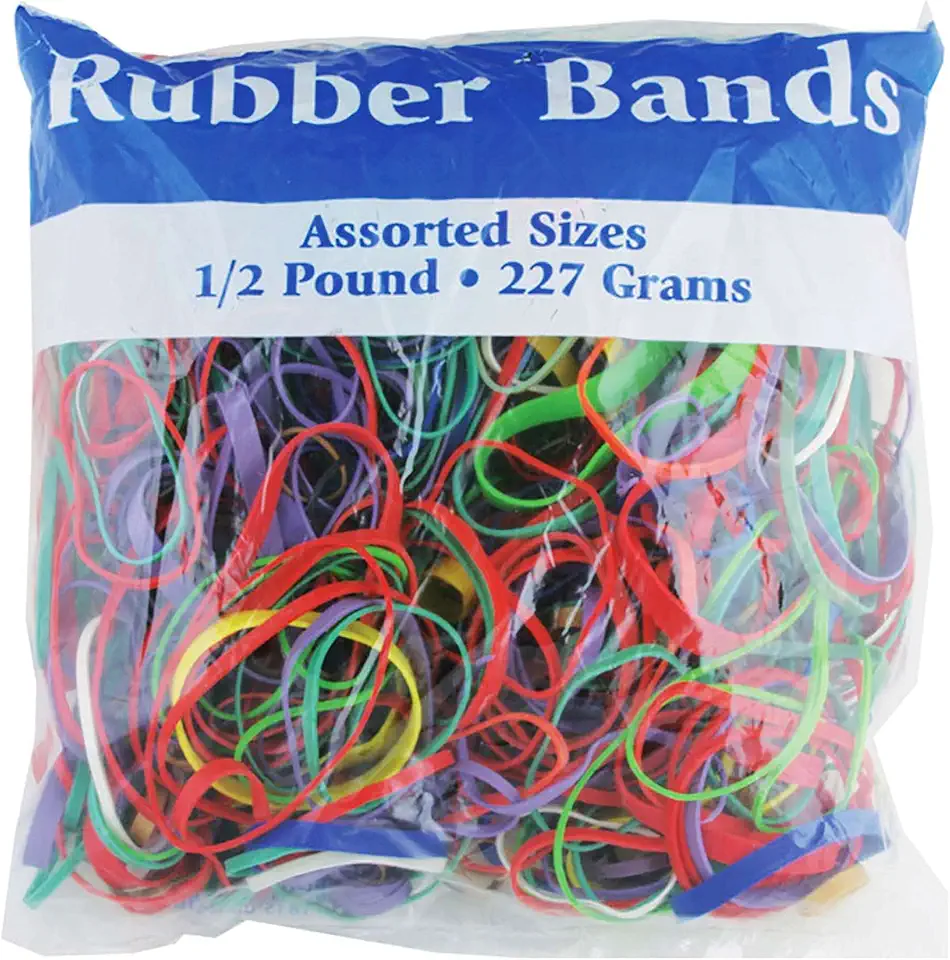 BAZIC Assorted Dimensions 227g/0.5 lbs. Rubbe...