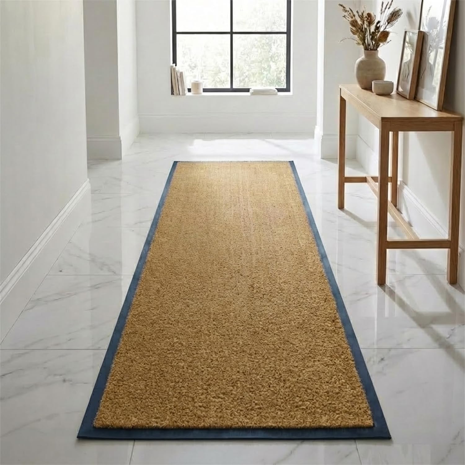 Fit Even Washable Rubber Runner Rug โ Outdoor & Indoor Heavy Duty Non-Slip Runner Rug for Kitchen Garden, Inside & Outside Floor Mats, Waterproof and Dirt Trapper Entrance Rug (Beige, 60x180 cm) โ image 1