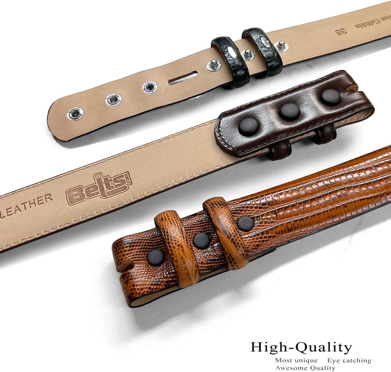 Belts.com Cowhide Full-Grain Genuine Leather Dress Belt Strap,1''(25mm)&1-1/8"(30mm)&1-1/4"(32mm) Wide - Image 4