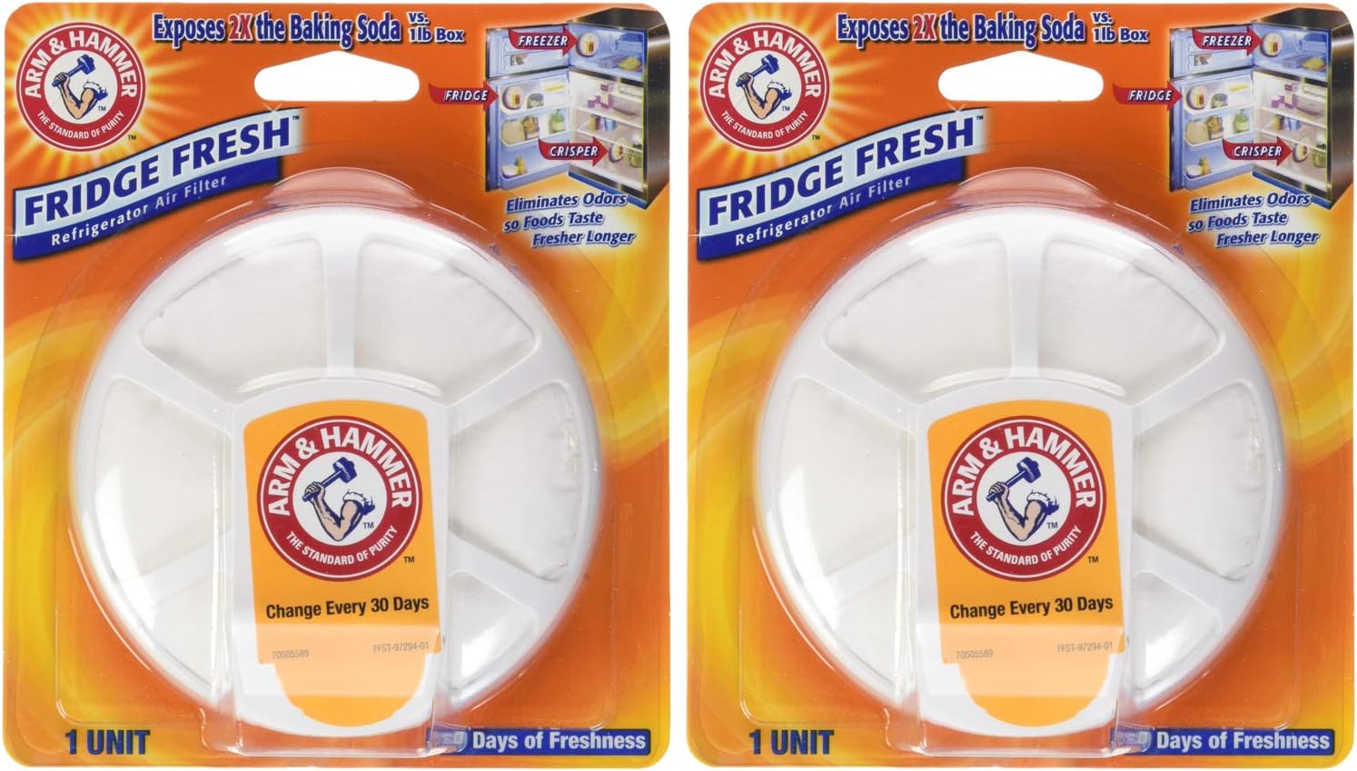 Arm & Hammer Fridge Recent Fridge, 1 Depend (Pack of two)
