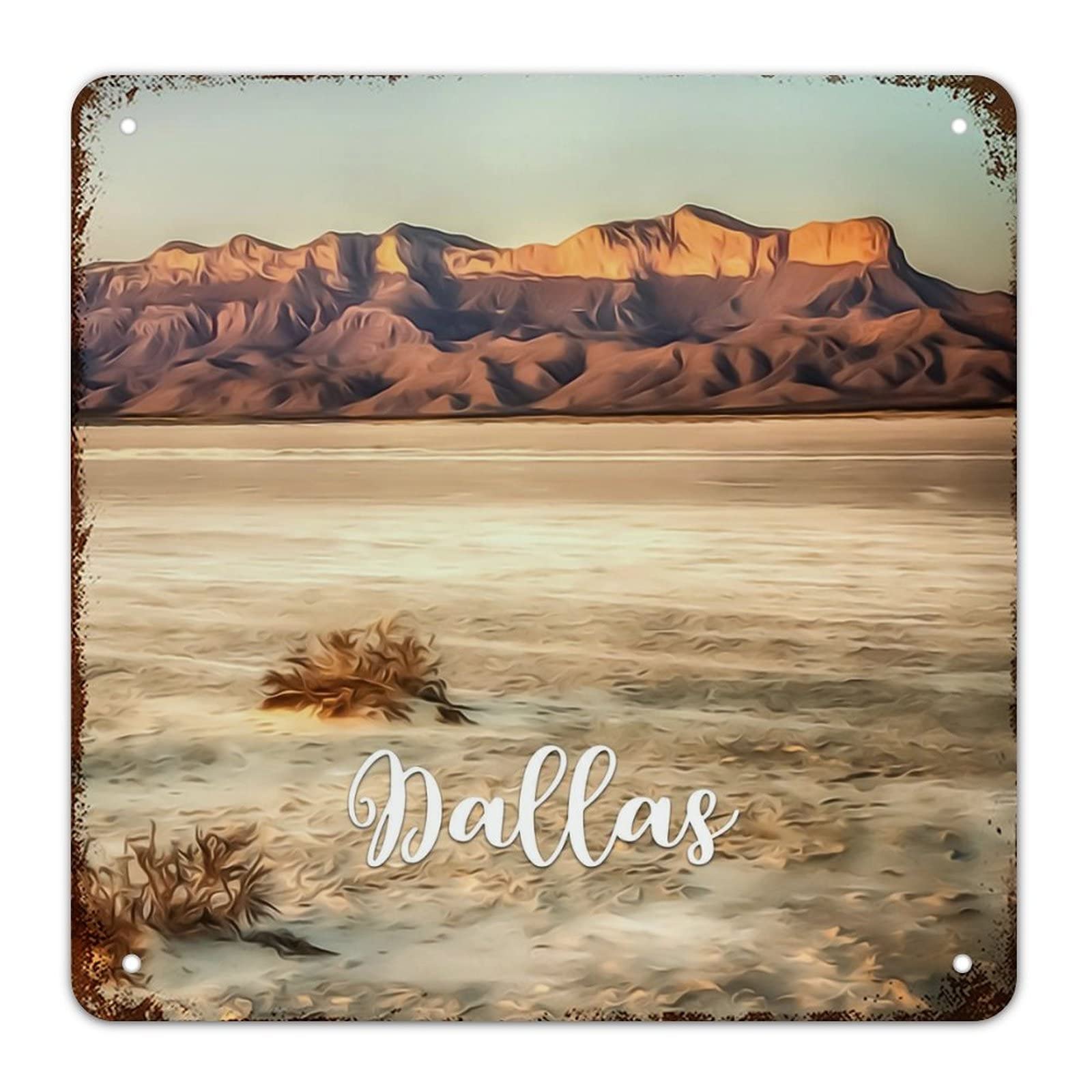 Panneau de voyage rustique Texas : le cadeau rétro idéal pour déco de bureau