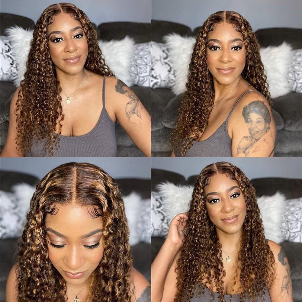 Amazon.co.jp: ハイライト 4/27 ブロンド レース フロント 人毛