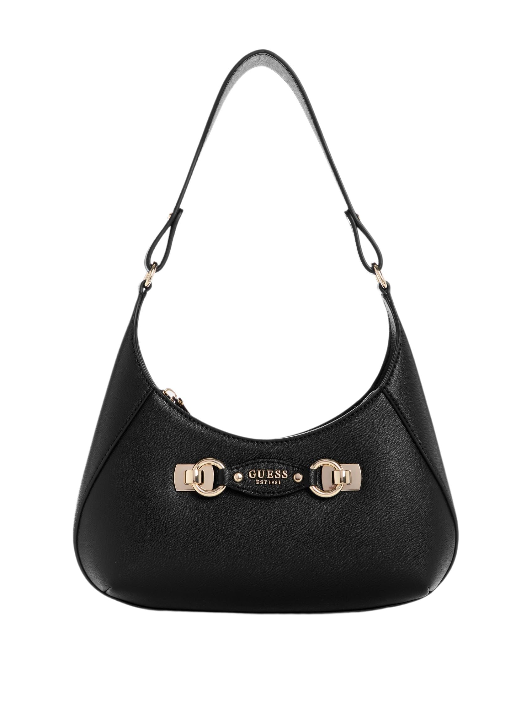 GUESS Femme Mimina Top Zip Shoulder Bag Sac à bandoulière, Noir, Taille Unique