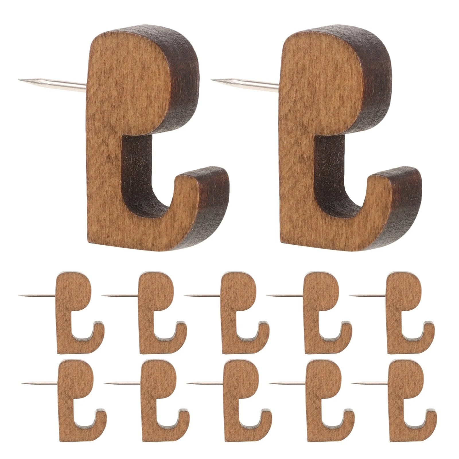 Lindos chinchetas de madera con ganchos para tablón de anuncios y uso de oficina para boletines de corcho