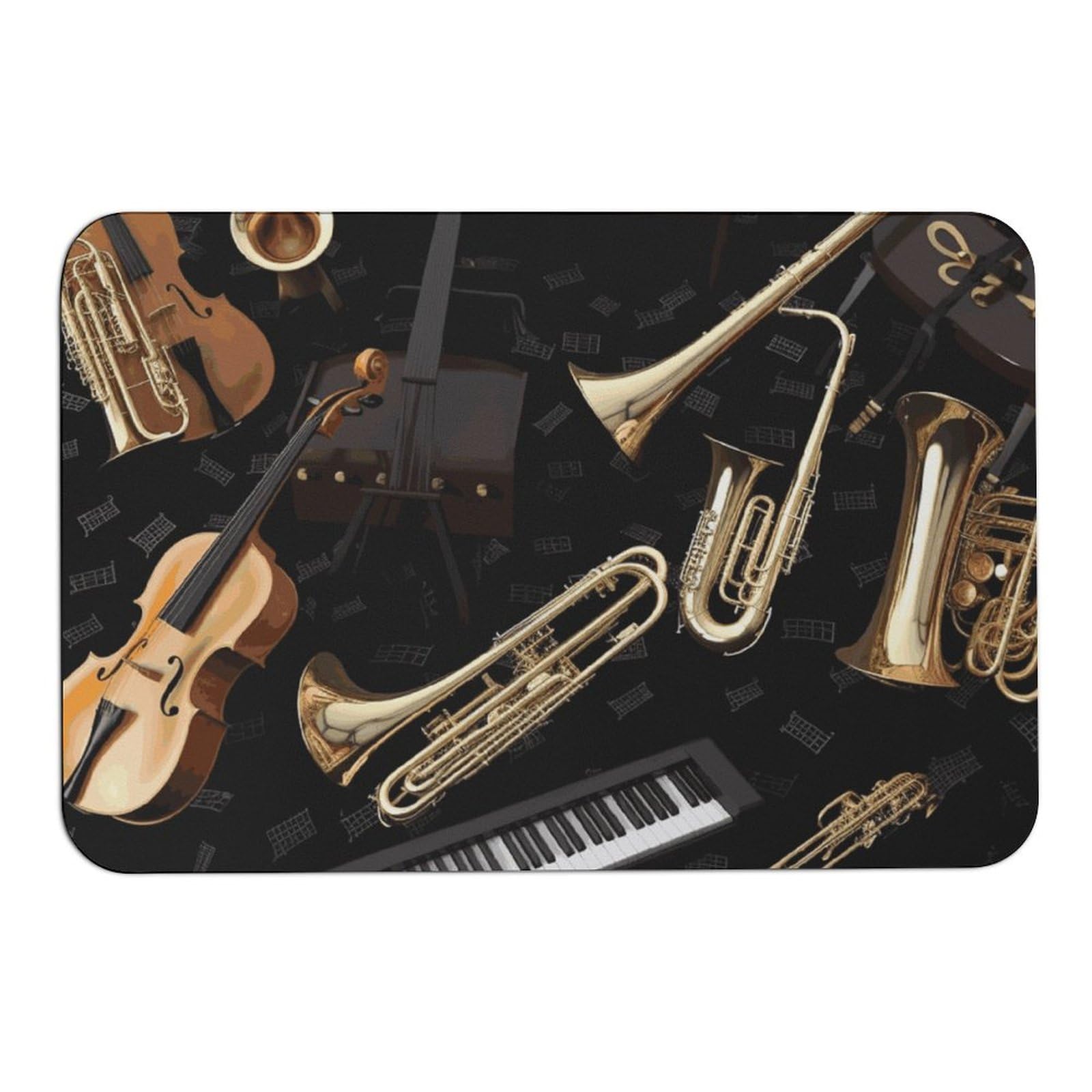 Tapis absorbant l'eau pour éviter les glissades motif musique