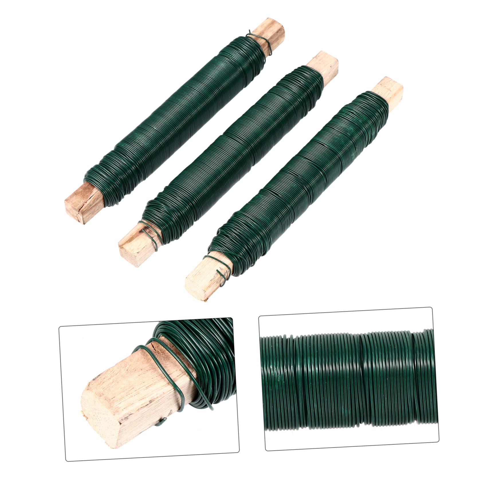 HANABASS 3Pcs Floral Iron Wires Bendable Crafts Wire for Flower Bouquet Binding Coated Soft Metal Wire for Creative Floral Arrangements