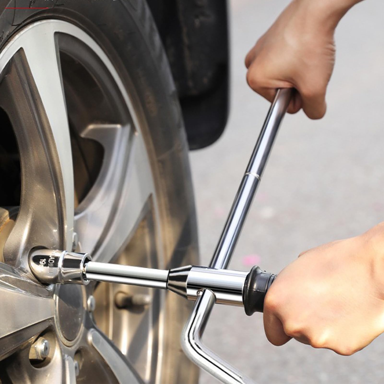 Klucz Do Kół Dla Samochodu Zestaw 4 Gniazd do Śrub Kołowych | Solidny Klucz Do Demontażu Opon Dla Motocykli Samochodów Kamperów Ciężarówek SUV Warsztatów Wymiany Obrzeży