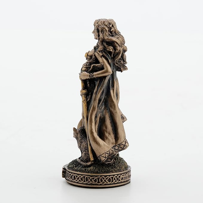 Figura Decorativa Freya Diosa Nórdica 3 3/8 Pulgadas Resina Pintada miniatura 3