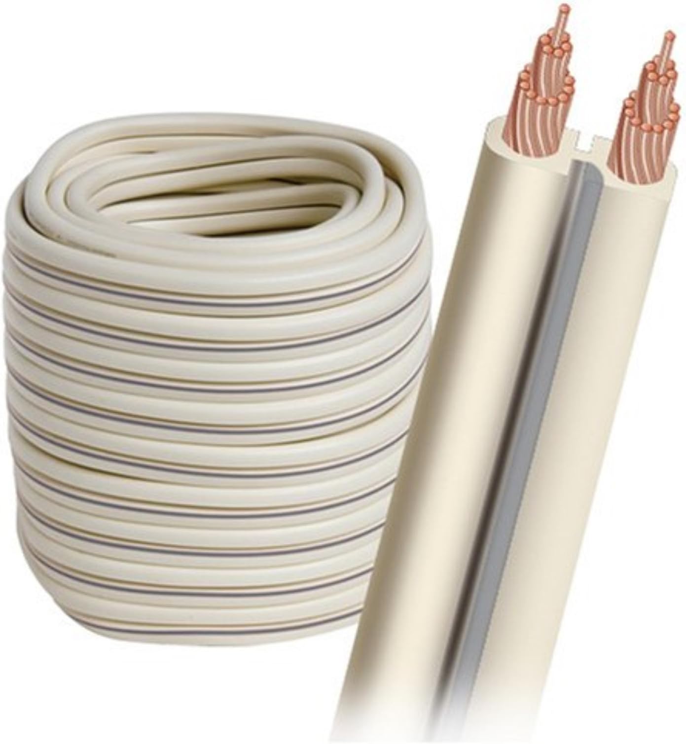 G-2 Bulk Speaker Cable - 16 AWG 30' (9.14m) Spool - White Jacket