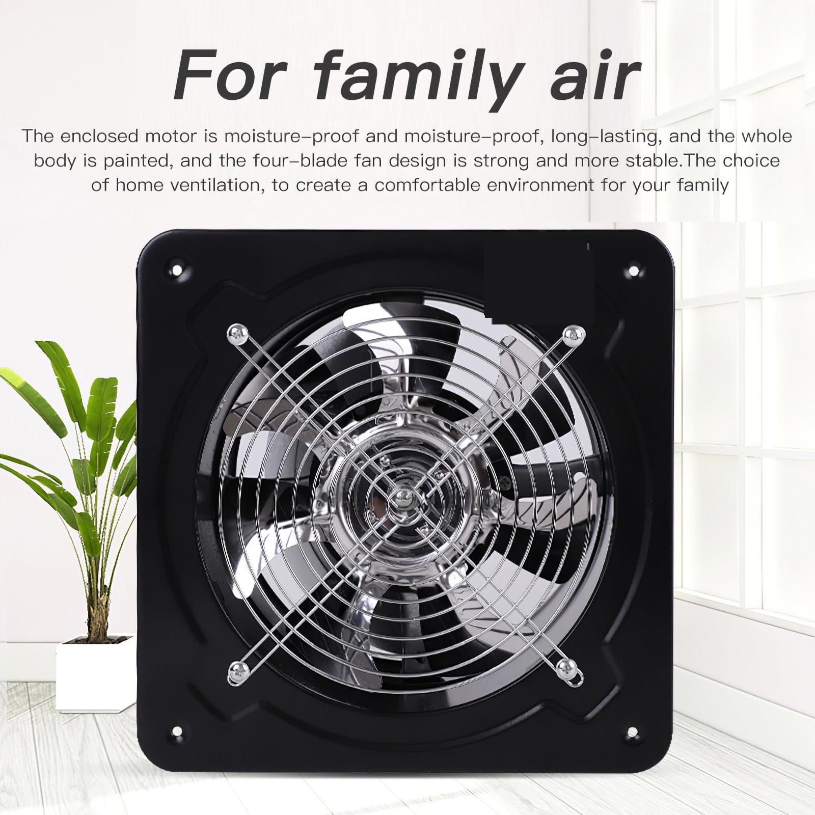 Aspiratore, Ventilatore di scarico da 8 pollici e 80 W, ventilatore ad alta velocità, ventilatore a basso rumore, ventilatore for cucina, magazzino, bagno, ufficio, ventilazione per bagno a soffitto