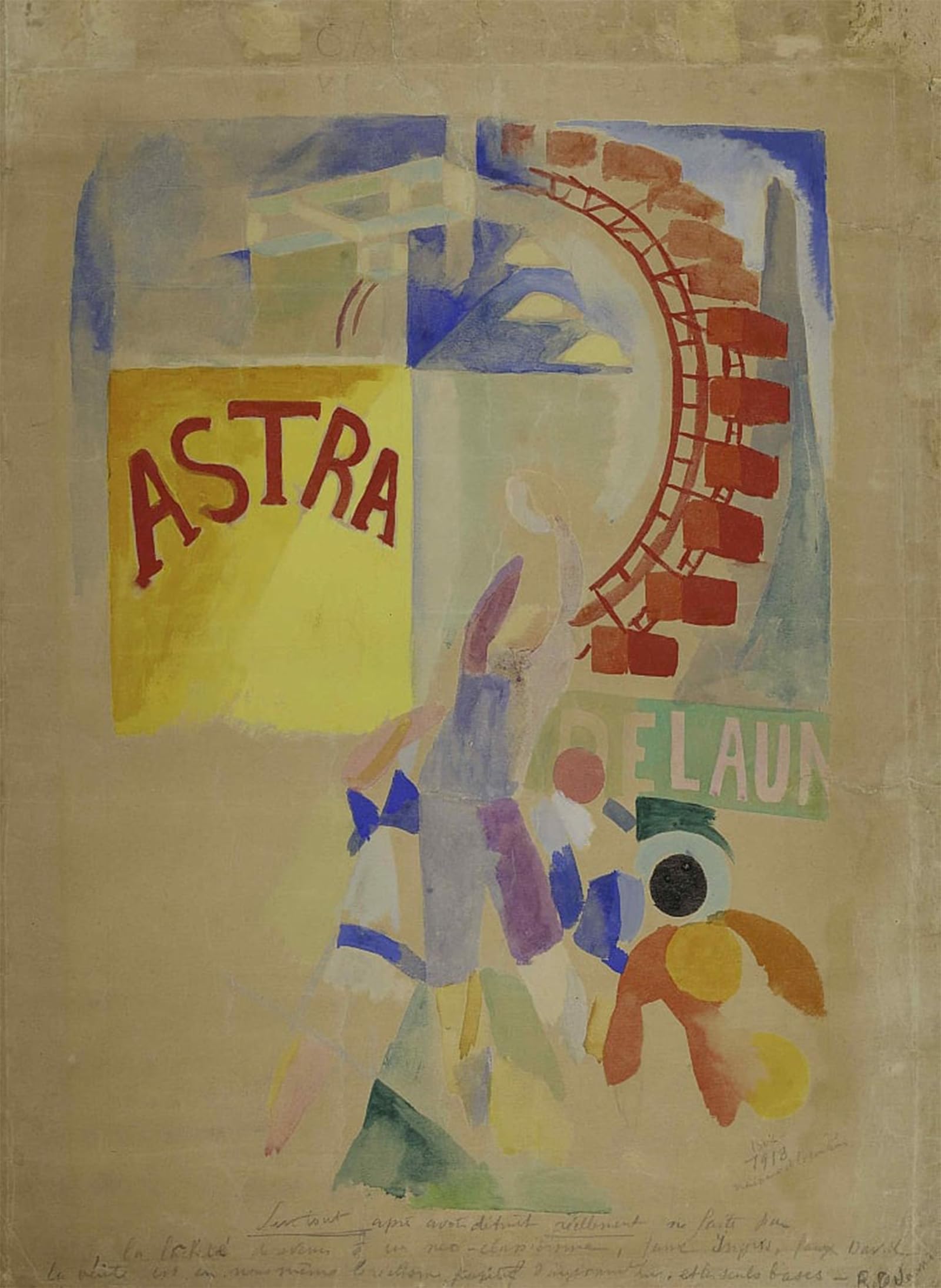 ARTXLXXBN Famous Art Print Poster Vintage Wall Art the Cardiff Team by Robert Delaunay Canvas Art Poster for Home Decor 60x90cm