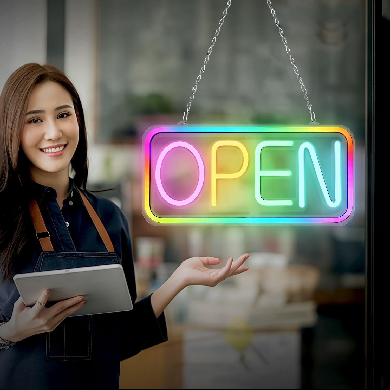 Amazon | OPEN RGB ネオンサイン オープン LED ネオンライト 10種類 4
