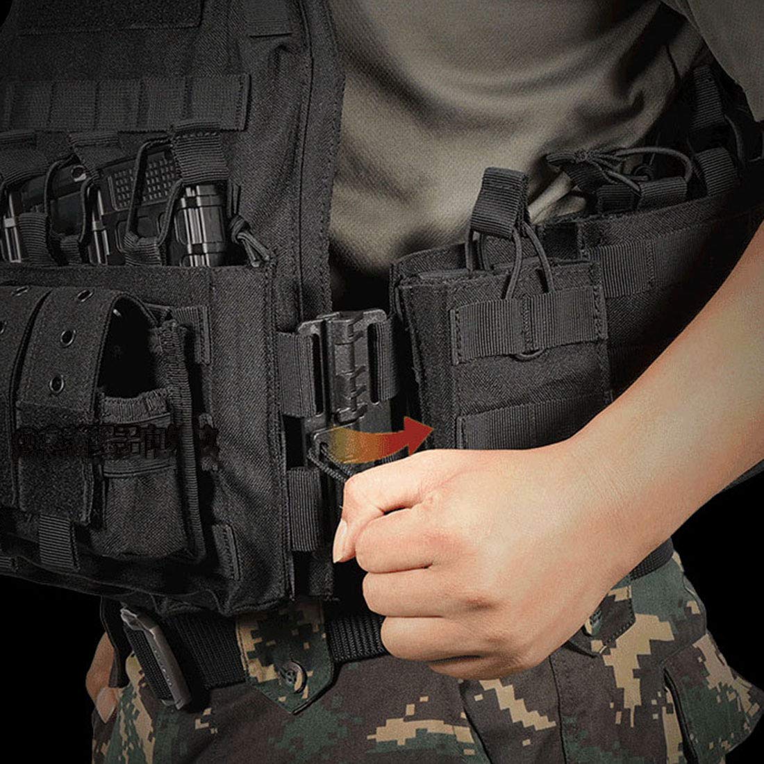Gilet tattico per softair, con piastra a sgancio rapido, traspirante, per giochi di softair e giochi CS, borsa a tema personaggio cosplay, regali di Halloween, versione aggiornata CP, cachi, 46 x 35 x