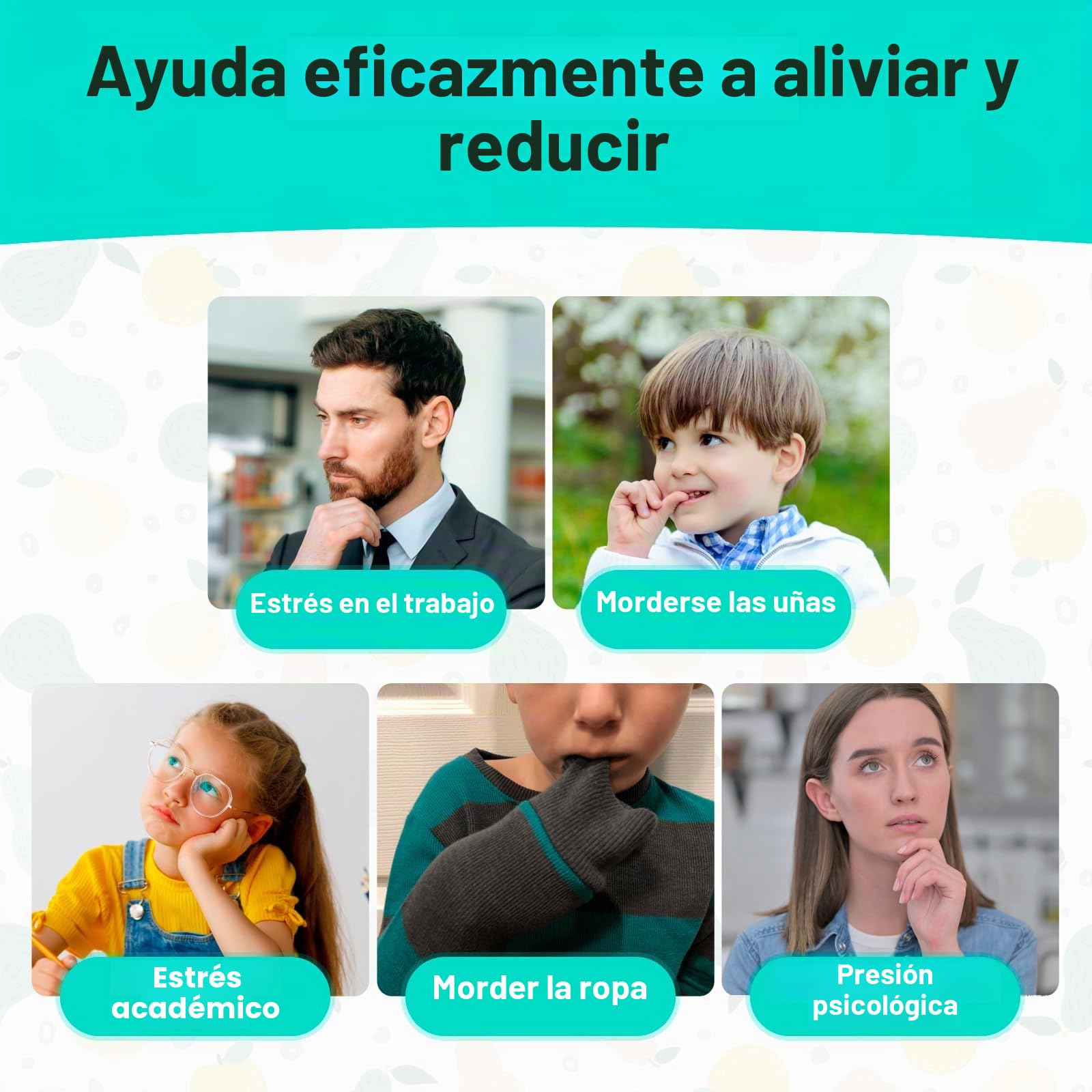 Tilcare Chew Chew Colgante (8 paquetes) - Lo mejor para niños o adultos a los que les gusta morder o tienen autismo - Colgante de silicona para masticar - Colgante masticable para niños y niñas
