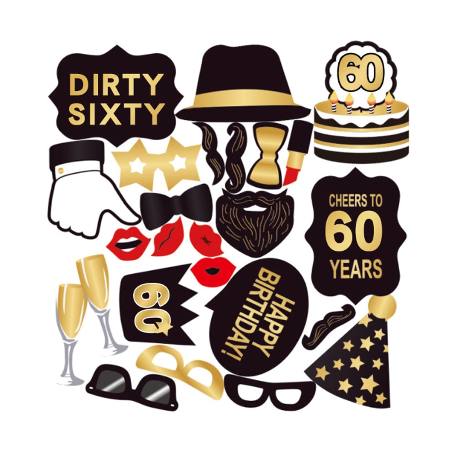 LIANRISES 24 Photocall CumpleañOs Fotocall 60 CumpleañOs Photocall 60 CumpleañOs Atrezzo Photocall