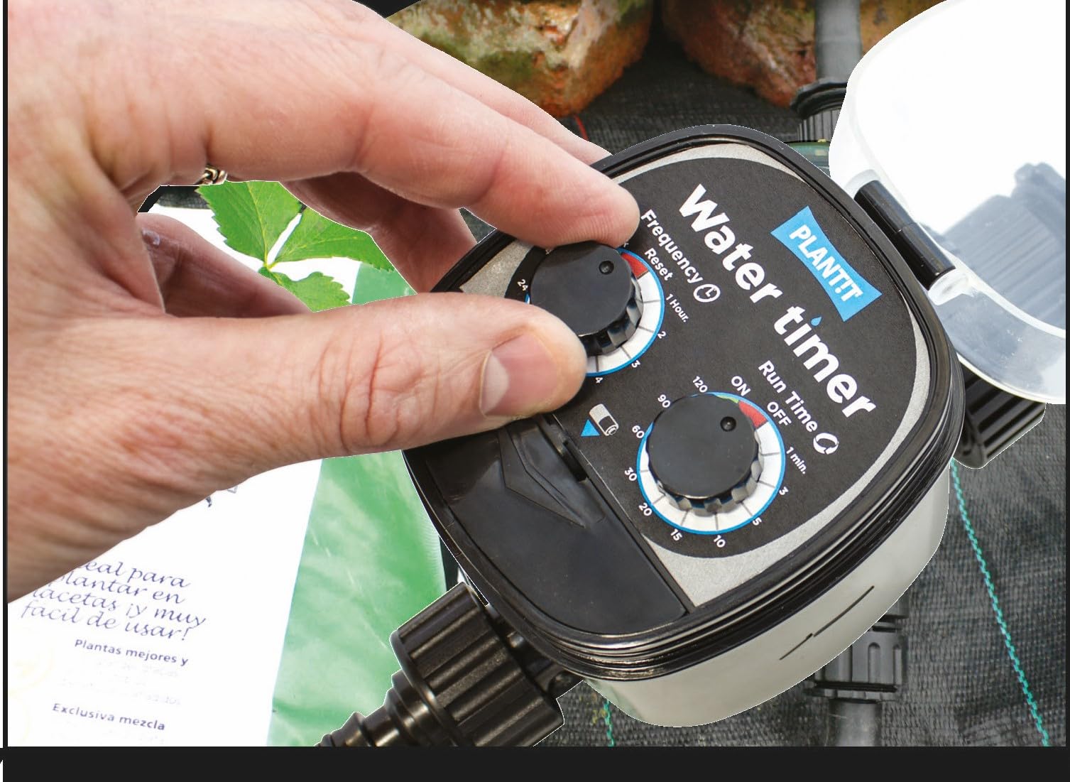 PLANT IT Minuterie d'arrosage - Comprend un filtre en ligne et diverses options de connexion - Fonctionne avec l'alimentation par gravité et la pression du réseau d'eau