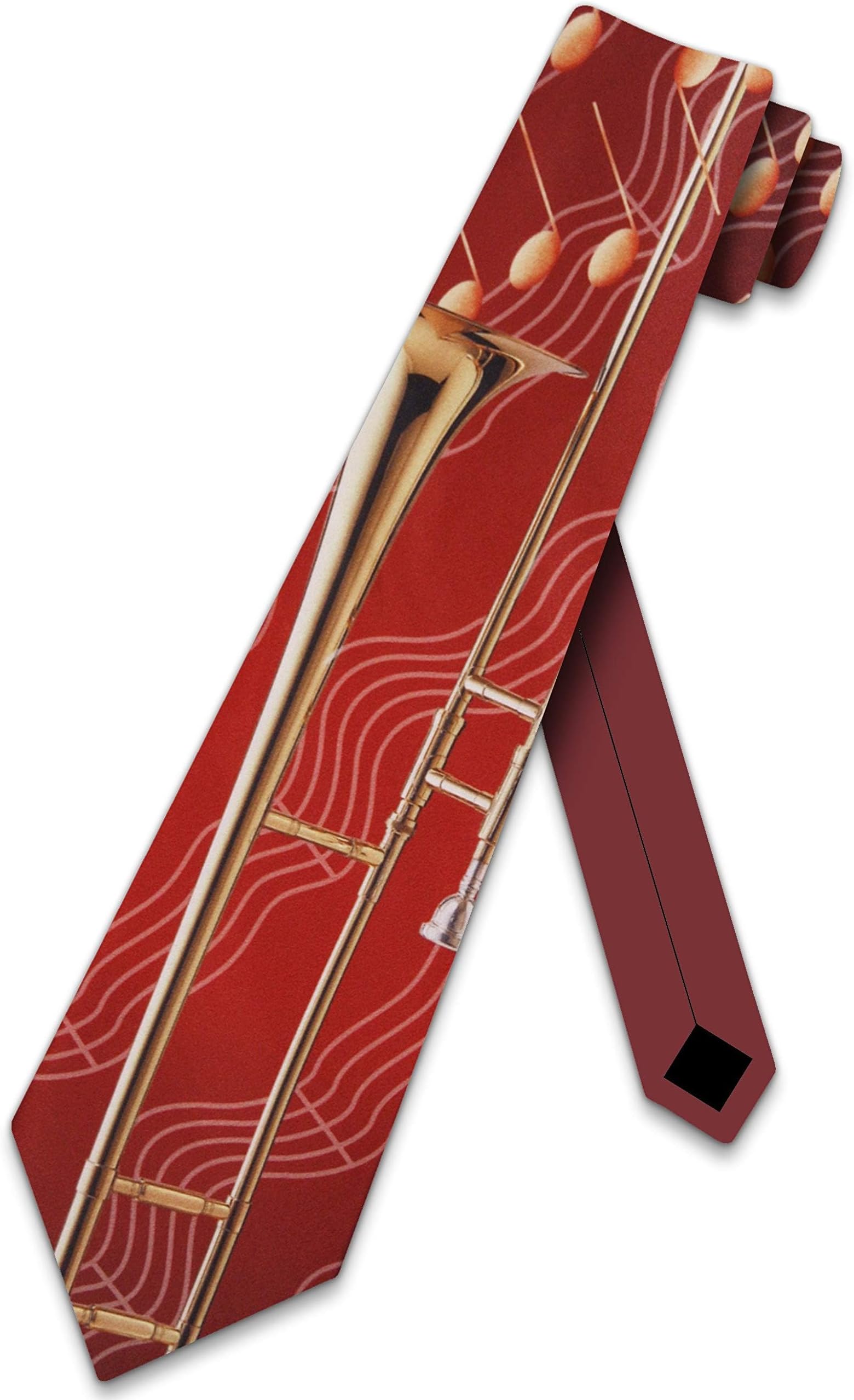 Trombone and Notes tie Mens Necktie