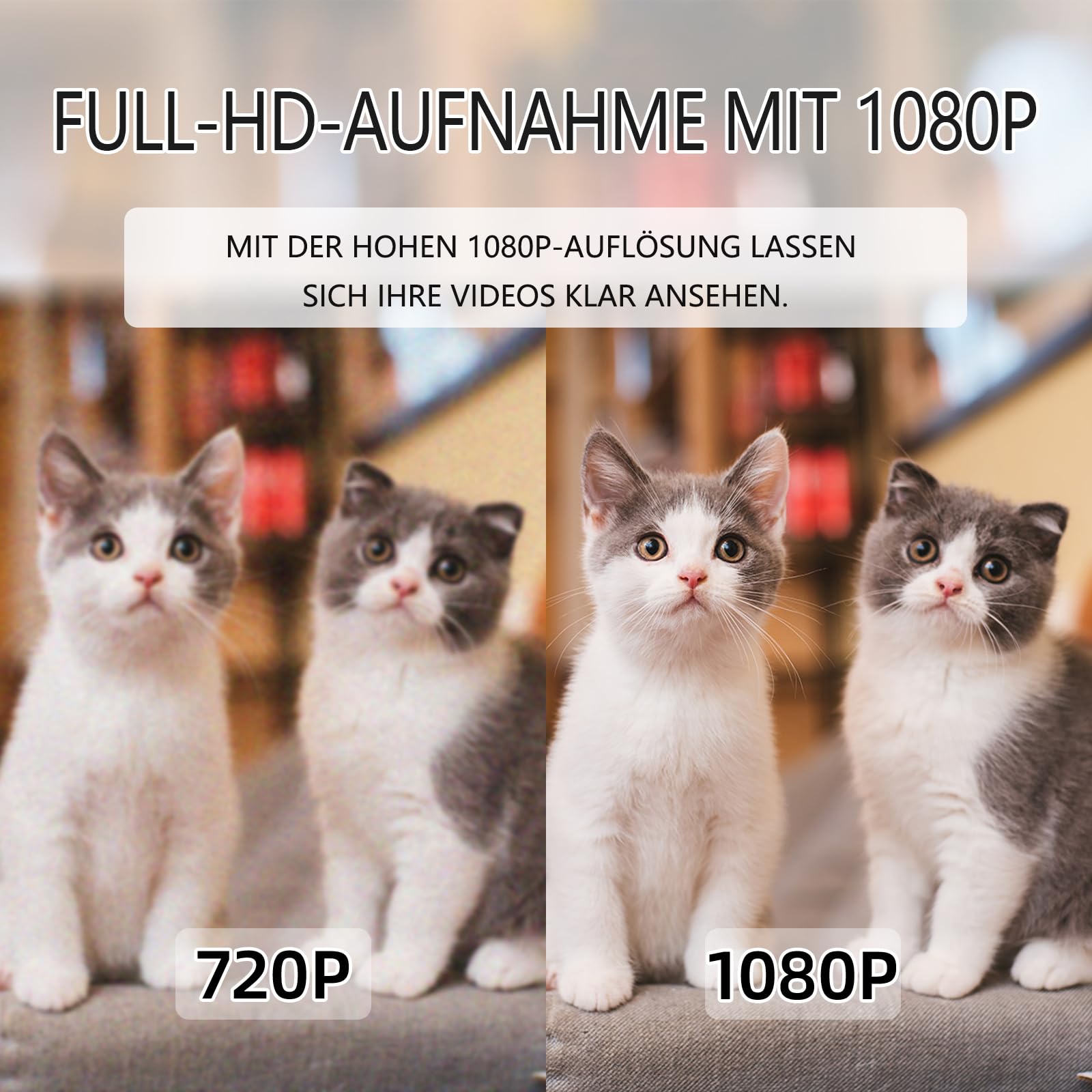 Mini-Überwachungskamera, 1080p HD-Indoor-Sicherheitskamera