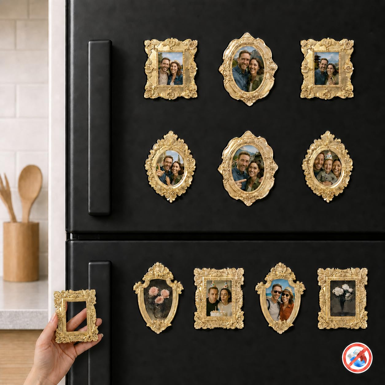 ミニチュアフレーム #16 Amazon.com - 97 Decor Small Gold Picture Frames Set (No Standing