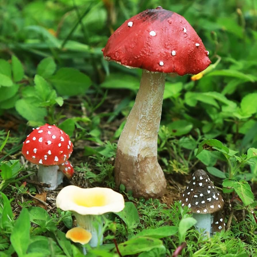 Amazon.co.jp: きのこ 園芸装飾 置物 ミニチュア 可愛い 癒し 雑貨