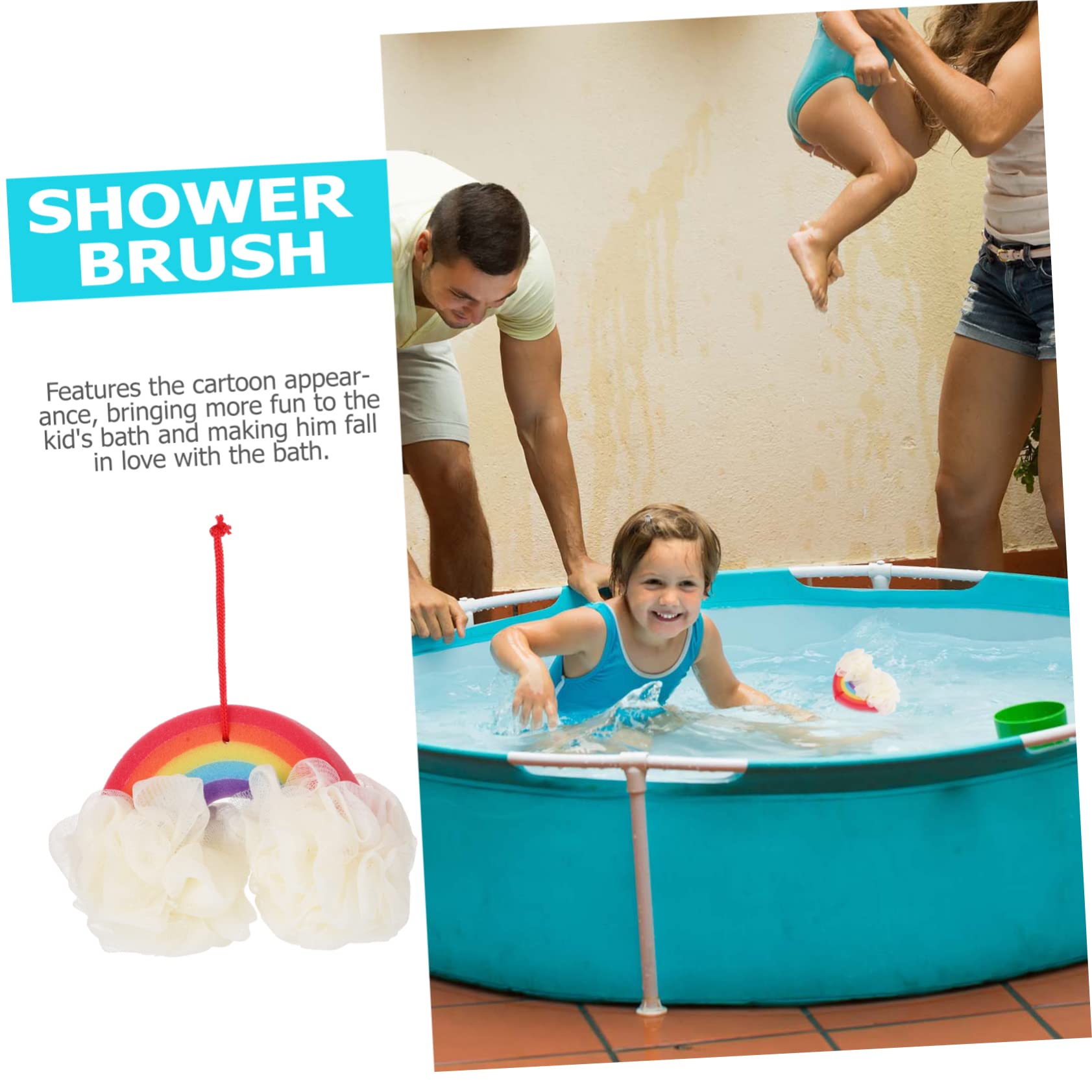 Healeved 2piezas Esponja De Baño Colorida Para Adultos Exfoliante y Ultra Absorbente Para Ducha y Baño Diseño Lanyard Para Almacenamiento y Secado Fácil