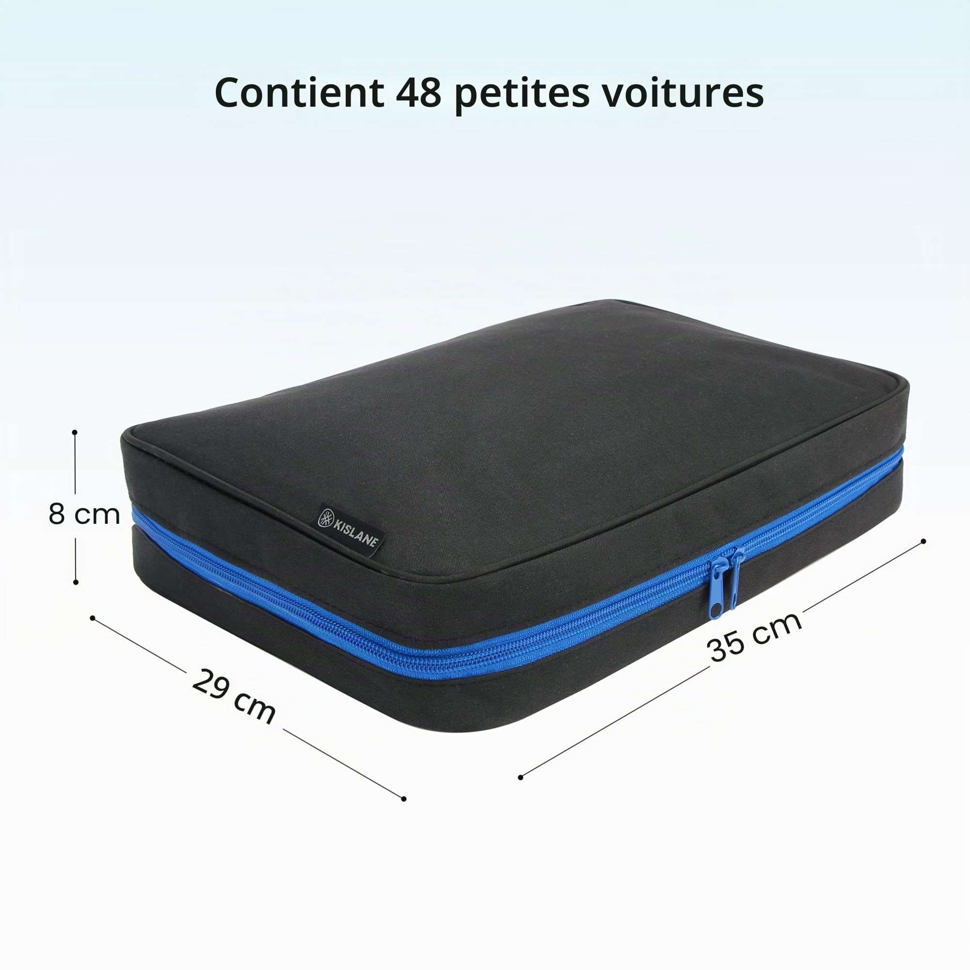 Étui de Transport pour 48 Voitures Jouets, Sac de Rangement pour 48 Voitures Jouets pour Enfants (Sac Seulement), Noir, 13.78 x 11.42 x 3.15 inches