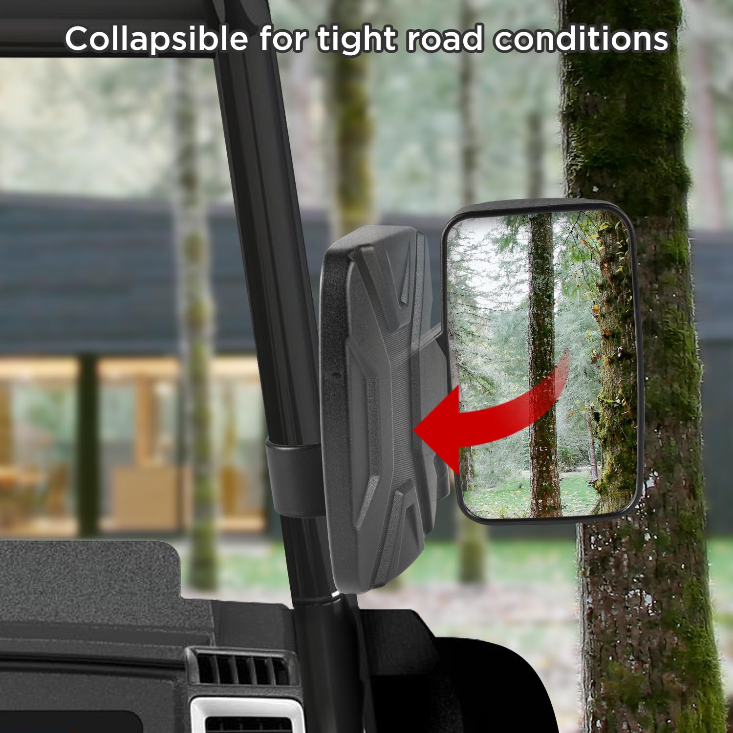 MAMIKO Universal Motorcycle Rear View Mirrors For M8 M10 Threaded Bolt Double Take Mirror Mount Compatible With Motorcycle Scooter Moped Polaris Sportsman Honda ATV Dirt Bike Cruiser