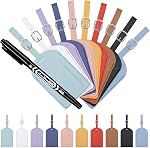 Swpeet 4Pcs Brown and Baby Blue PU Leather Passport Cover Holder and Luggage Tag Set, 2 Passport Covers 2 Luggage Tags, Passport Holder Travel Suitcase Tag, Passport Covers and Organizer for Travel