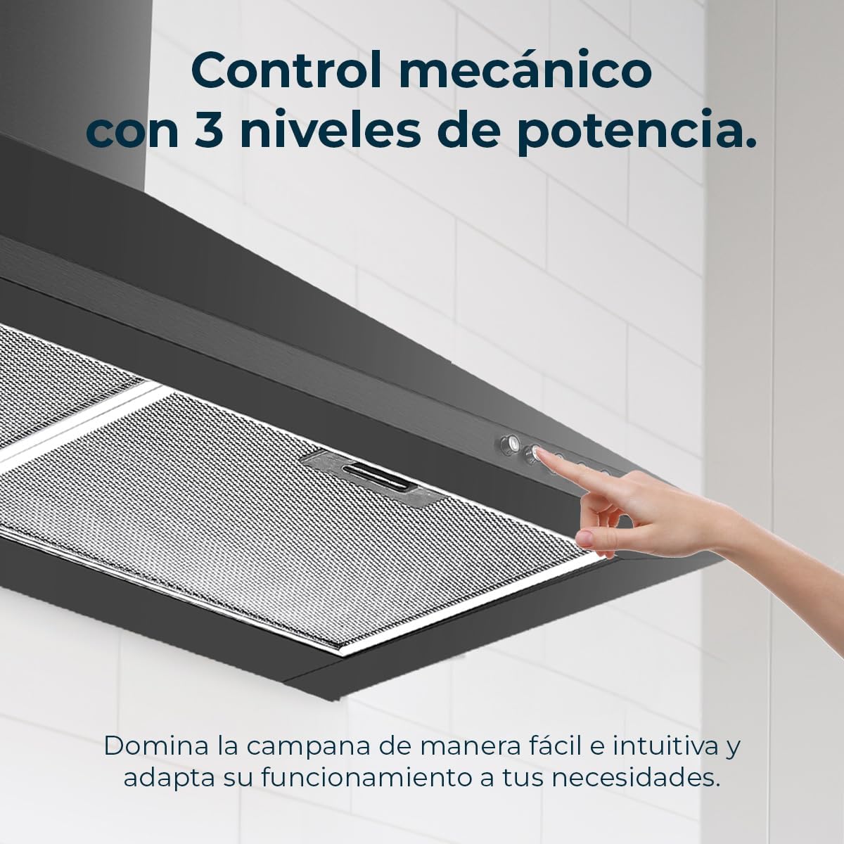 Cecotec Flux PM 604300 Extractor Hood mechanical controls