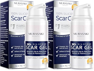 100% Silicone Scar Gel Scar Cream - Advanced Scar Gel for Old and New Scars 2 PACK