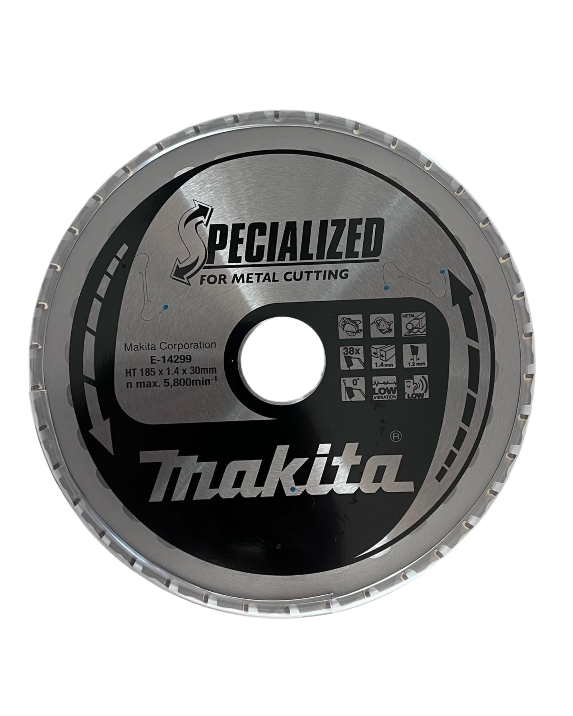 Hoja de sierra circular Makita E-14299 185 x 30 mm, 38T TCT 38T Metal