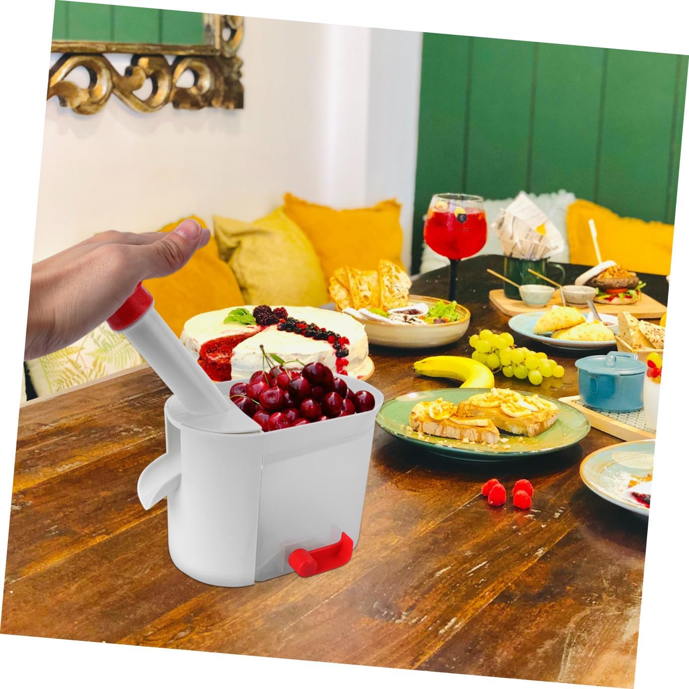 Mikinona Cherry Picker Tool Grape Splitter Cherry Putter Fruit Slicer Vegetable Tool Easy Squeeze