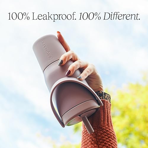 Miniatura 4 de BrüMate Resa 25oz Vaso de Viaje 100% A Prueba de Fugas con Asa y Pajilla  Pajilla Flexible SoftSip  Funda de Silicona para Durabilidad  Acero