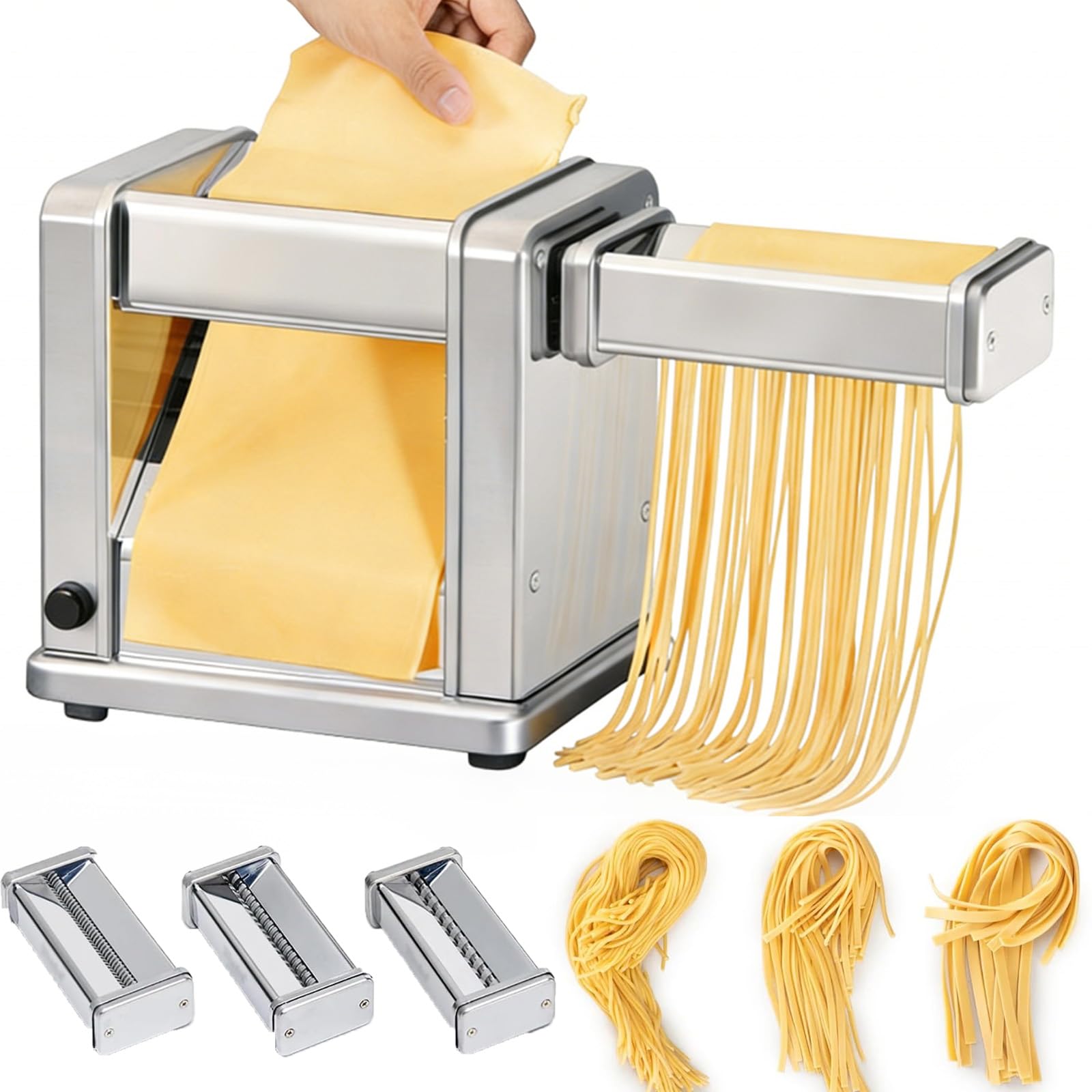 Machine à pâtes électrique anti-fatigue à épaisseur réglable pour fettuccine