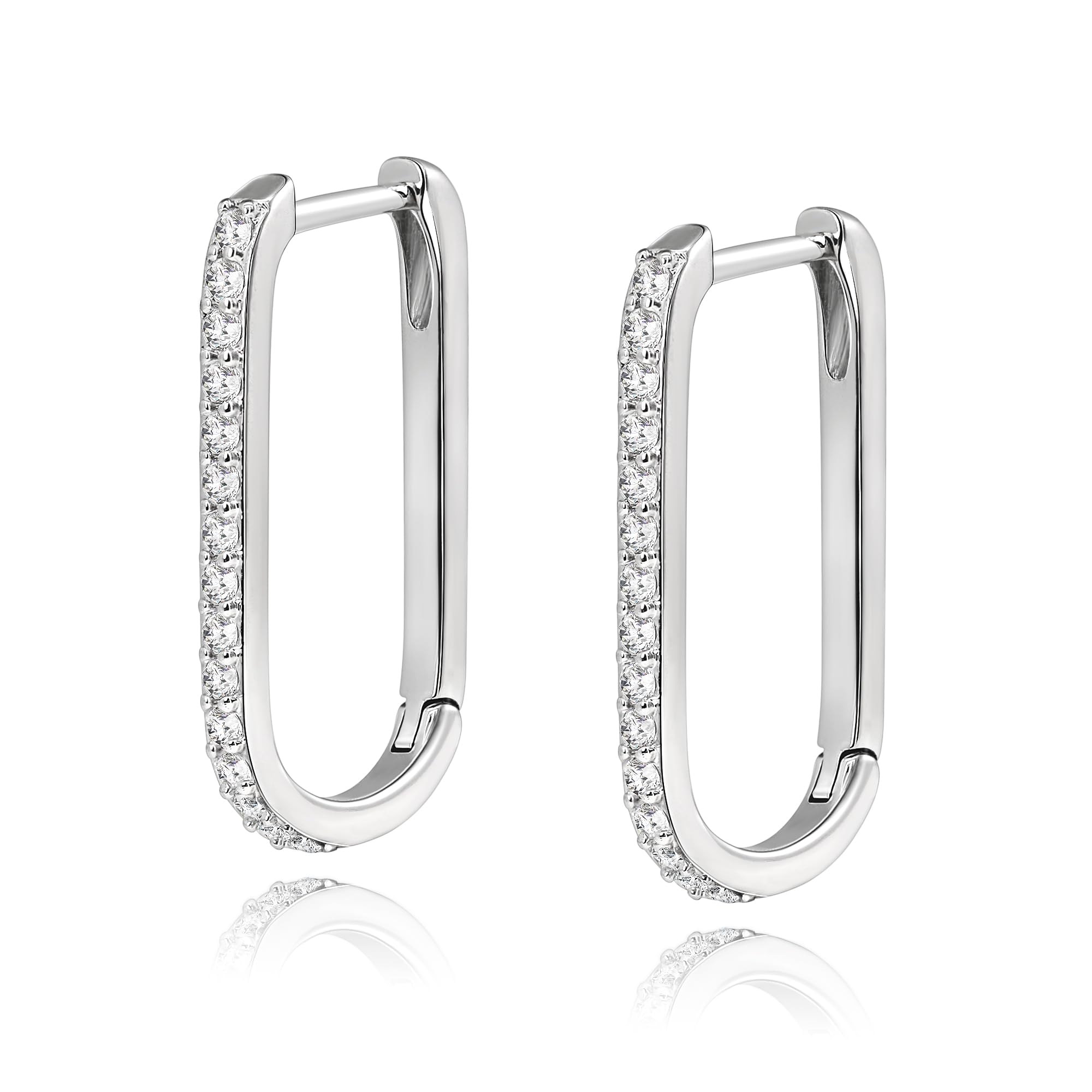 Me&Hz Gold Huggie Earrings Small Huggie Hoop Earrings for Women 14K Gold Plated Hypoallergenic Cubic Zirconia Huggies Mini Silver Hoop Earring for