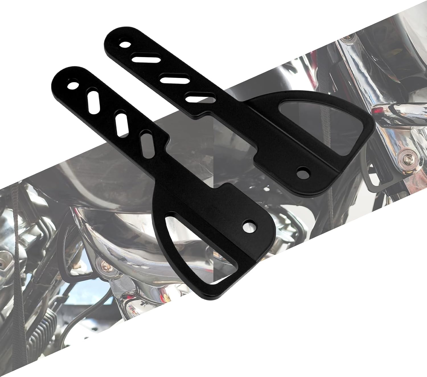 Motorcycle Front Tie Down Bracket Front Fork Trailer Holder Fit for Harley Touring Electra Glide Road King Street Road Glide Tri Glide 1993-2023 (Black)