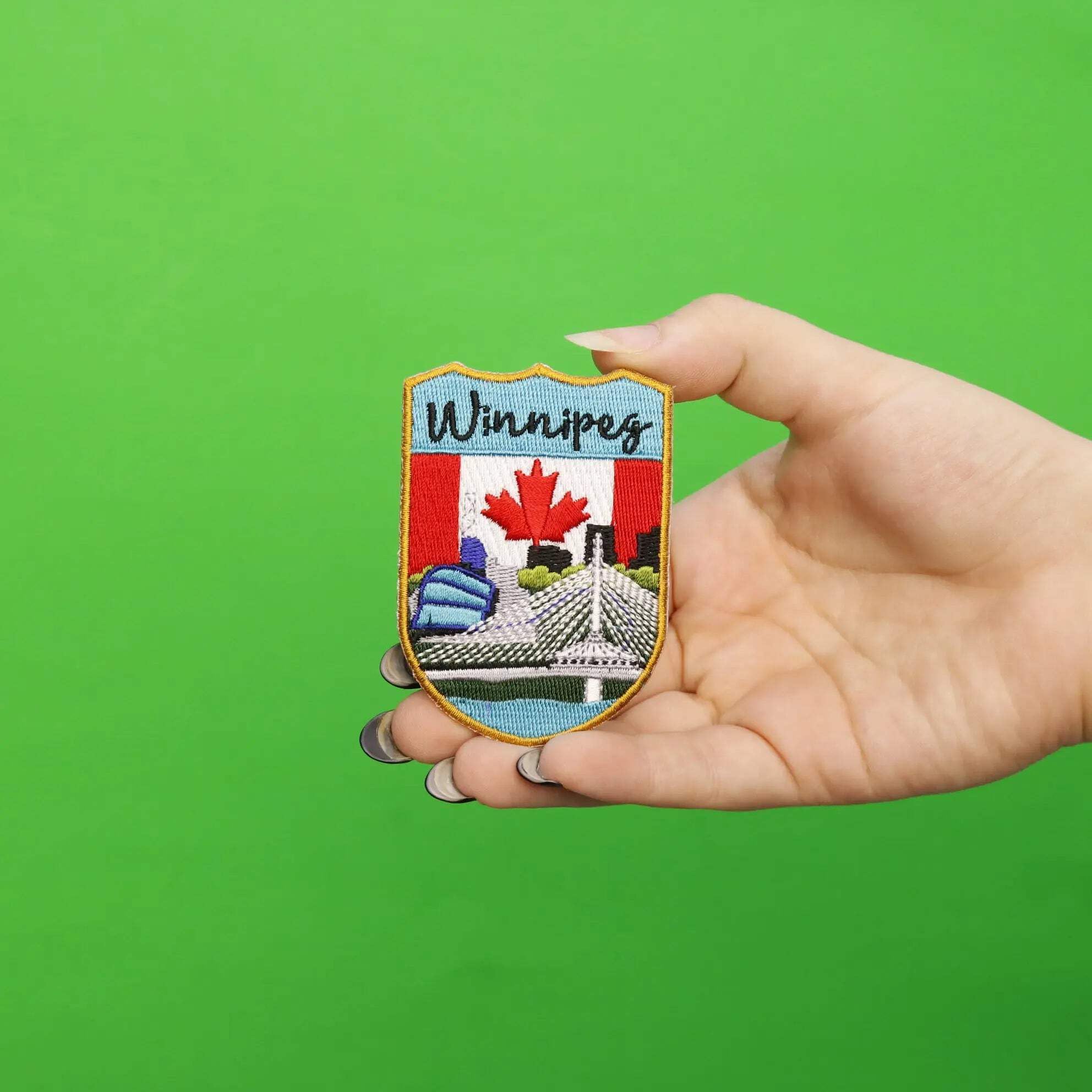 Winnipeg Canada Shield Embroidered Iron On Patch