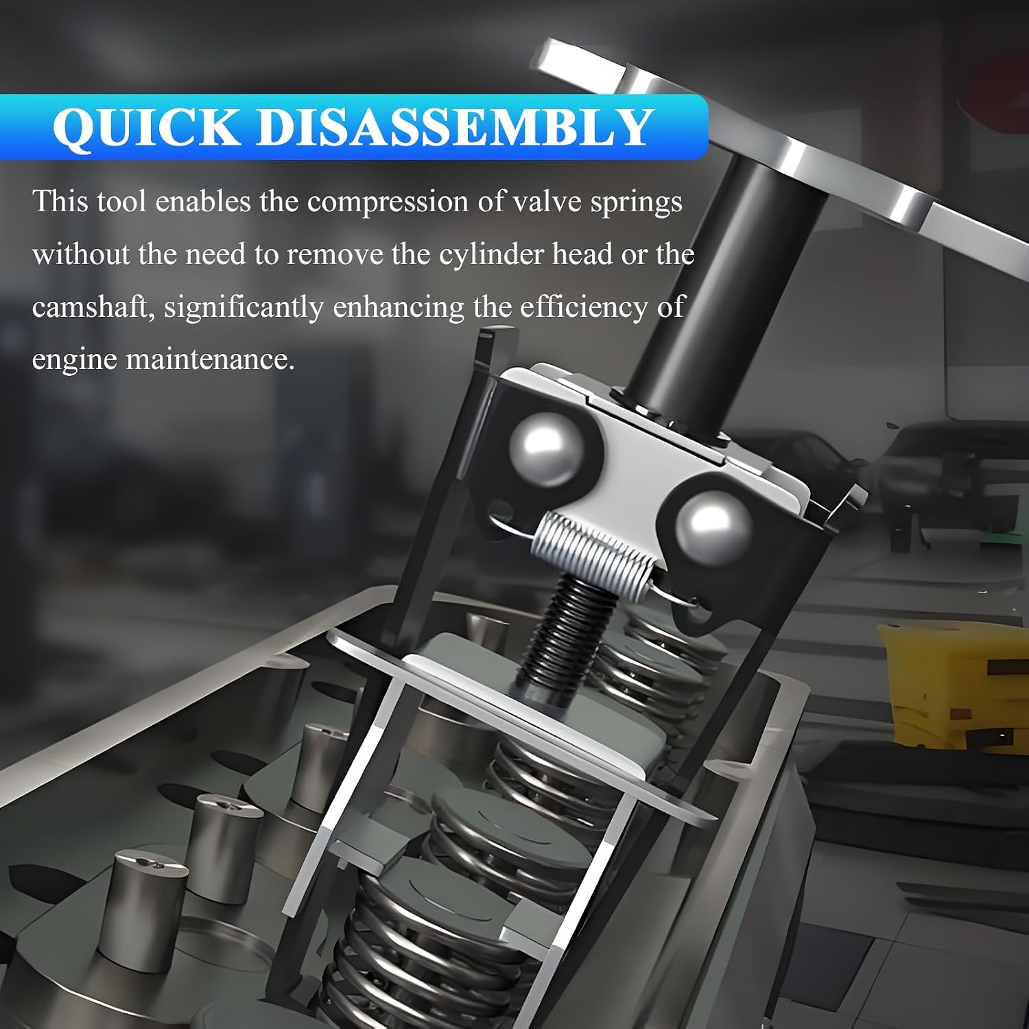 Overhead Valve Spring Compressor Tools Adjustable, Automotive Engine Removal Repair Install Tool for Quick Removal of Valve Springs, Universal Valves Spring Tool, Car Accessories