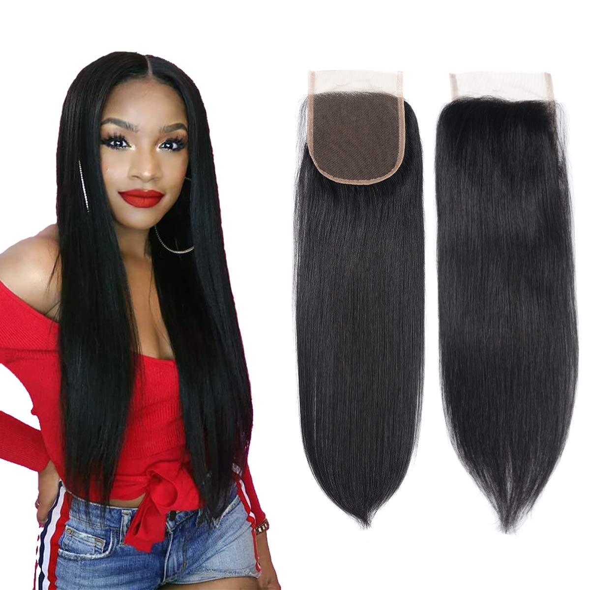 Datanala Straight Human Hair 1Bundle Straight Brazilian Virgin 100% Unprocessed Straight Human Hair Long Inch Single Bundles Natural Black Color For Black Women (18Inch