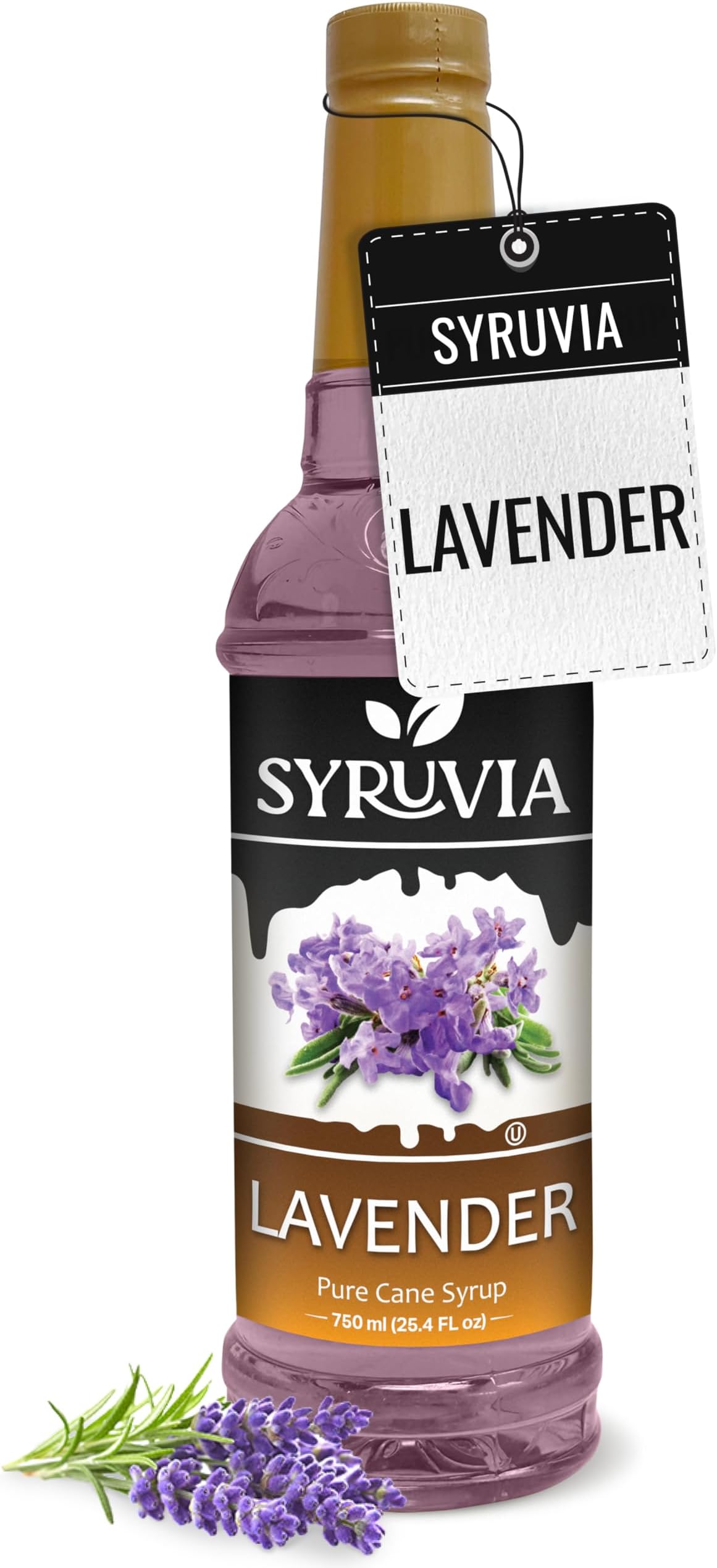 SYRUVIA Lavender Syrup for Coffee & Cocktails 25.4 oz Syrups for Coffee Beverage