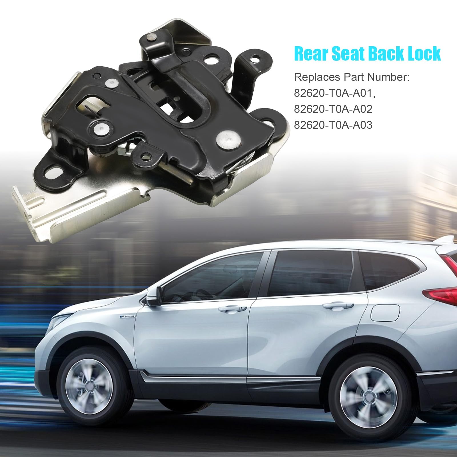 Hoypeyfiy 82220-T0A-A01 Verrou de dossier de siège arrière côté gauche, remplacement pour Honda CRV CR-V 2012 2013 2014 2015 2016 2017, remplace 82620-T0A-A02 82620-T0A-A03